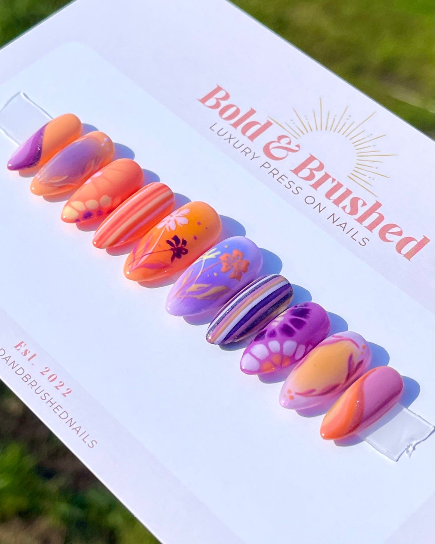 Purple and Orange Floral Aura Mix & Match