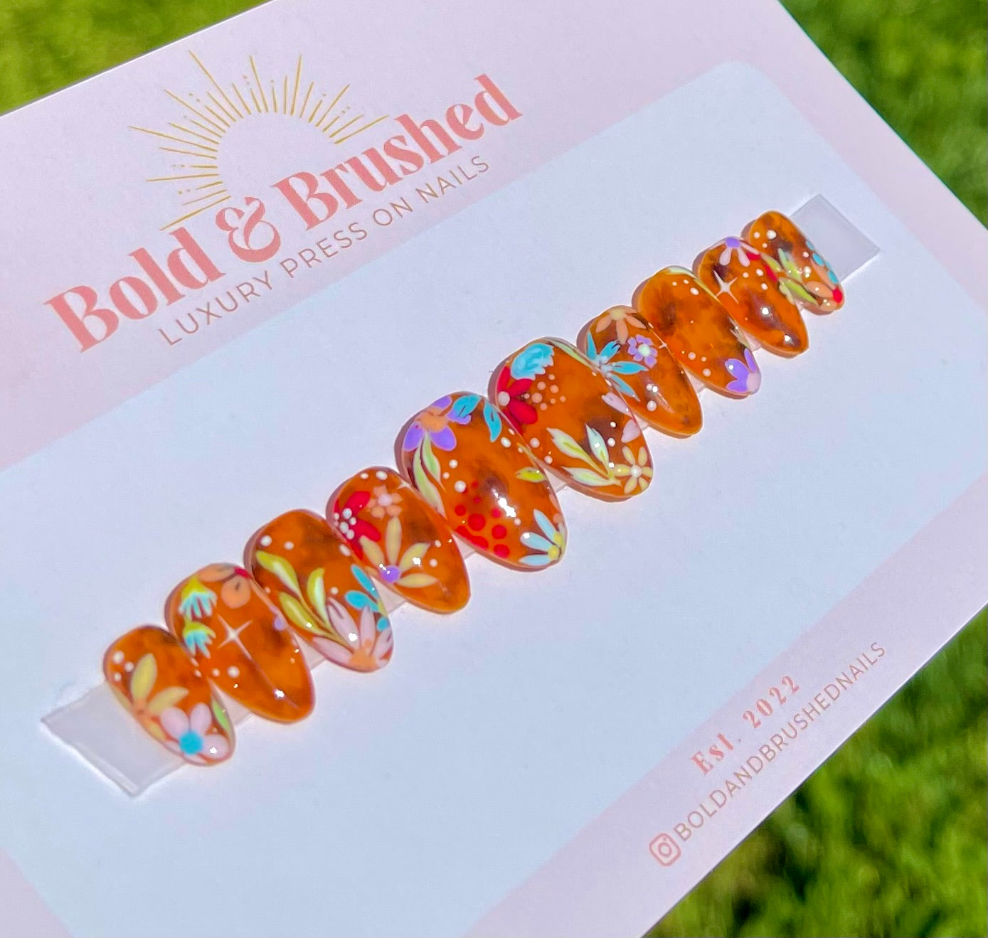 Tortoise with Bright Florals