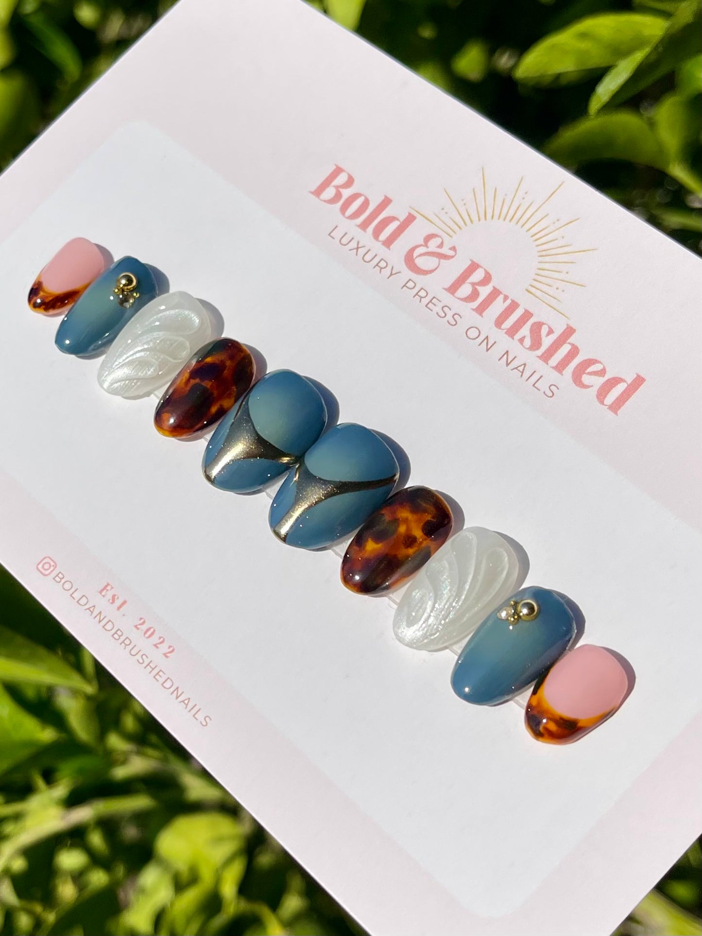 Deep Hued Pearls and Tortoise