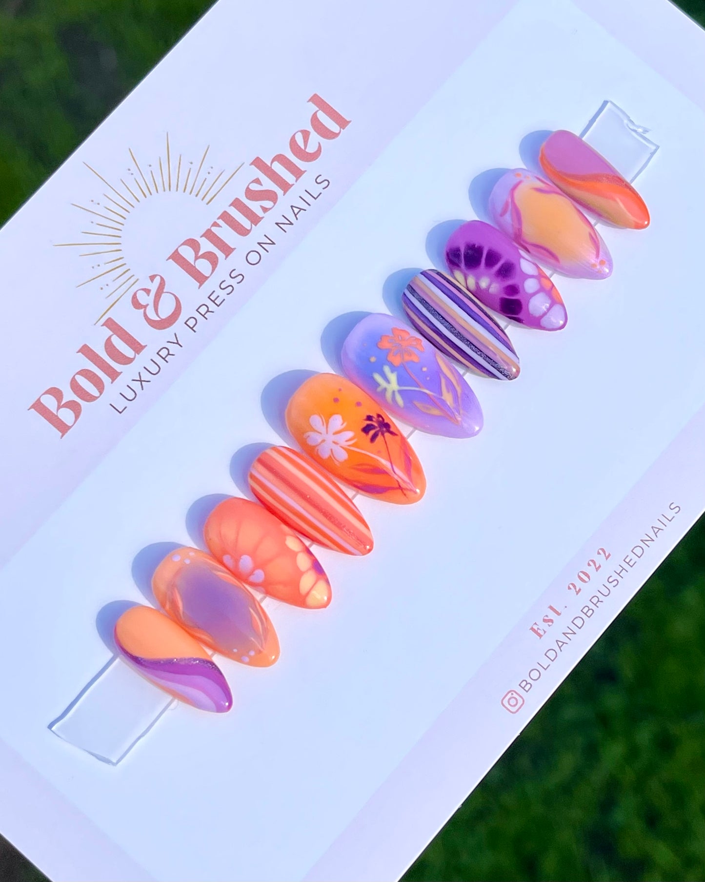 Purple and Orange Floral Aura Mix & Match