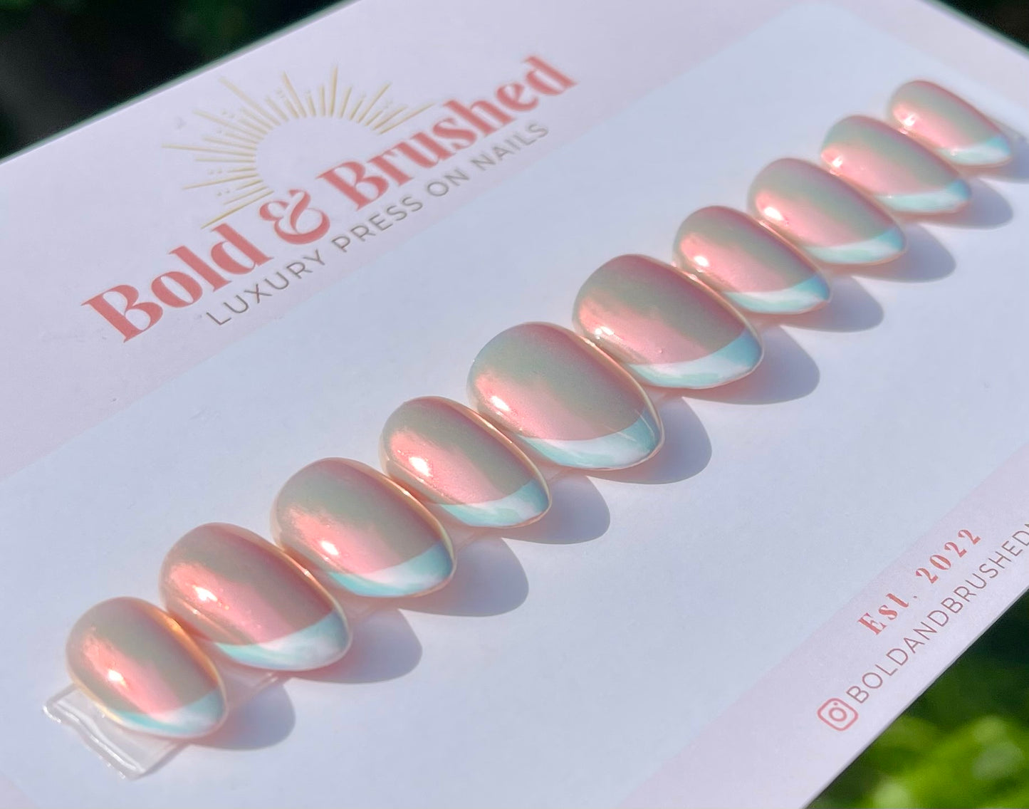 French Tips with Chrome