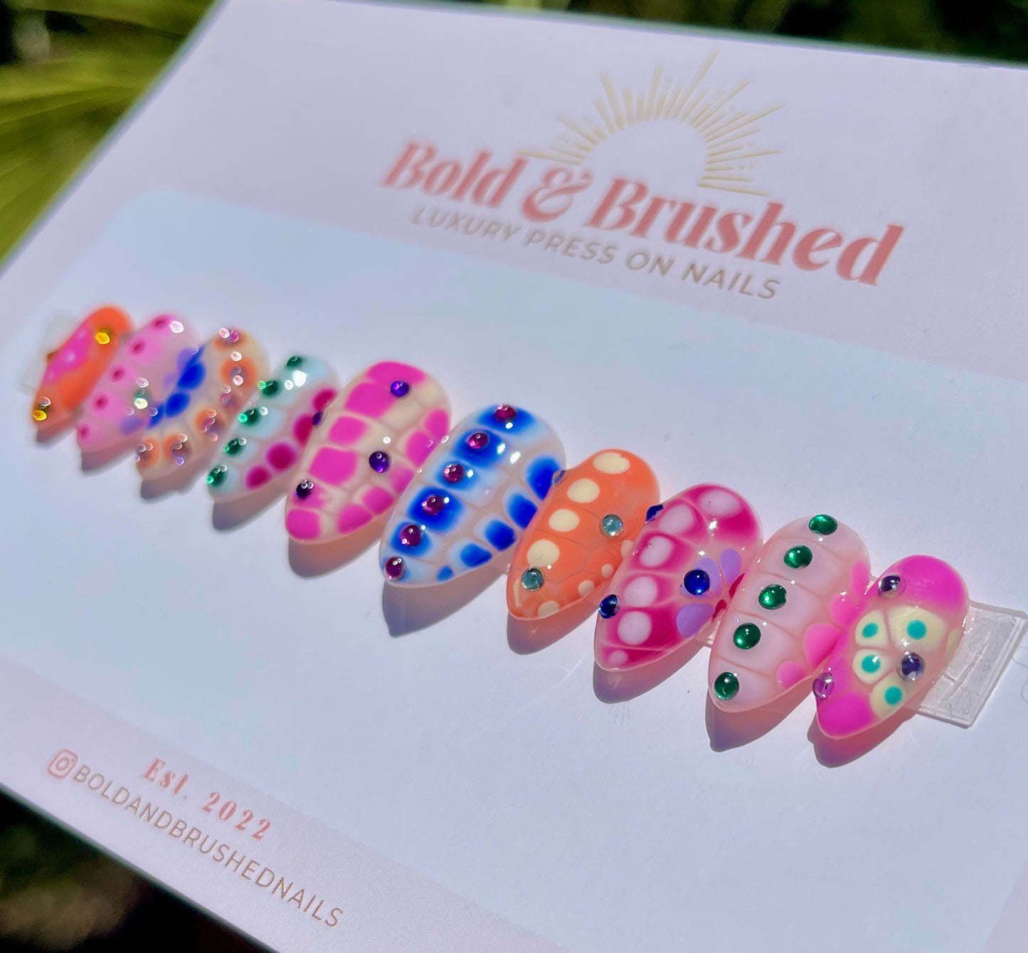 Bright Crocodile Print & Colorful Gems