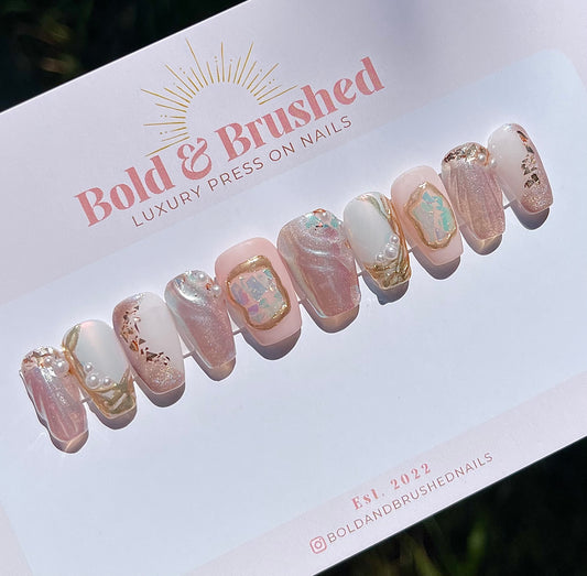 3D Gold Chrome, Pearls and Encapsulated Gems