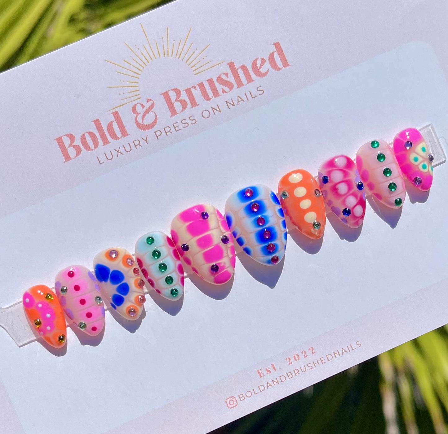 Bright Crocodile Print & Colorful Gems