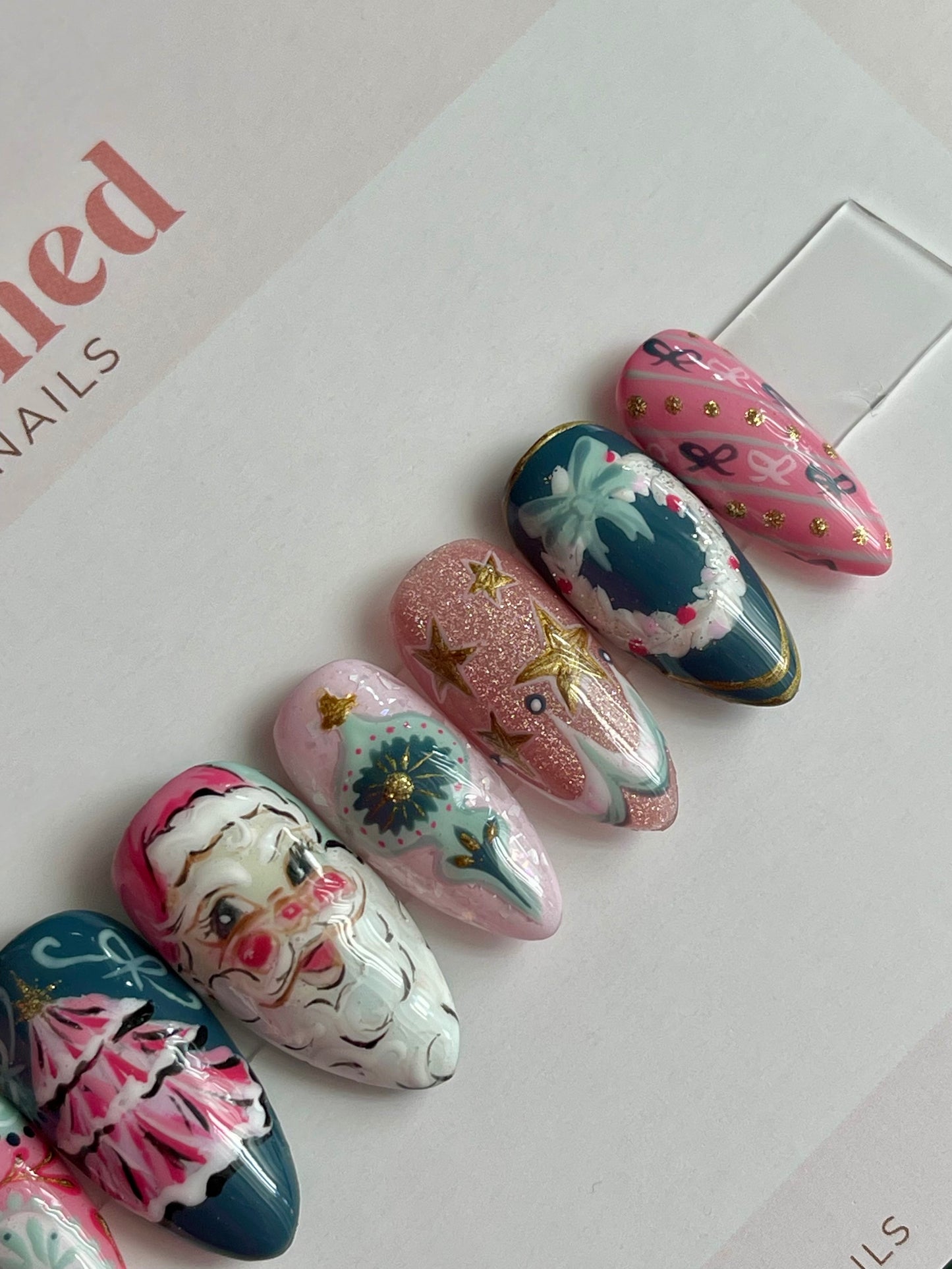 Pink Retro Vintage Christmas