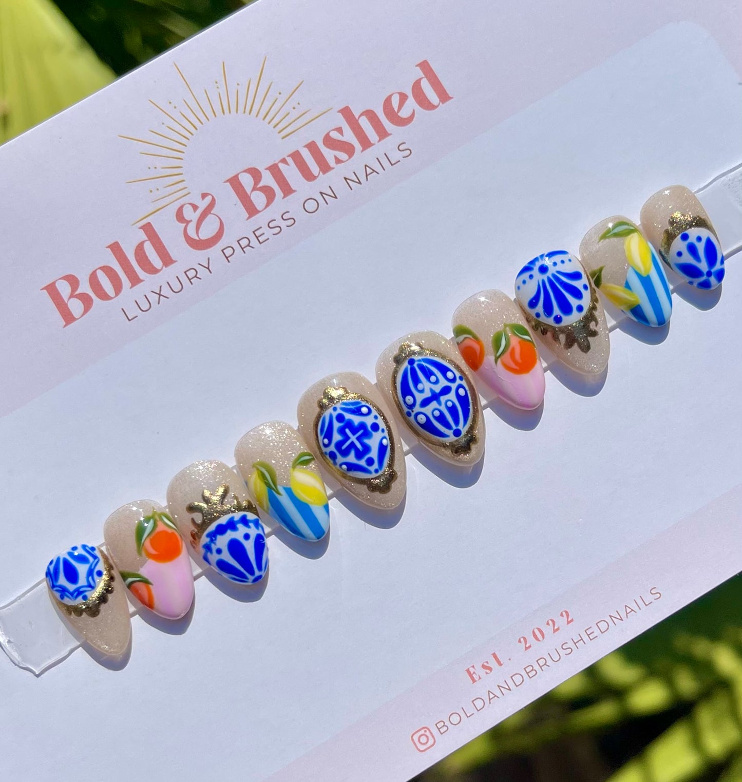Fruity Italian Talavera Press On Nail Set