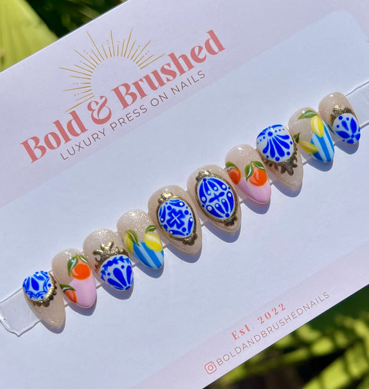 Fruity Italian Talavera Press On Nail Set