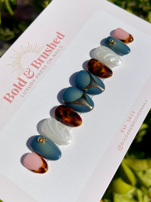 Deep Hued Pearls and Tortoise