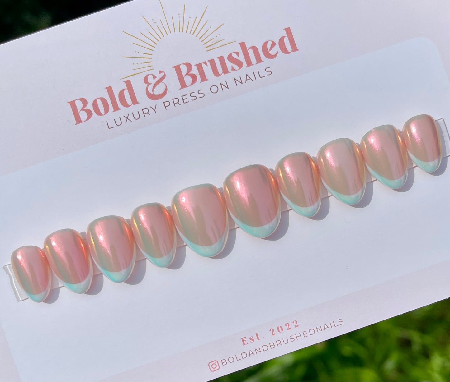 French Tips with Chrome