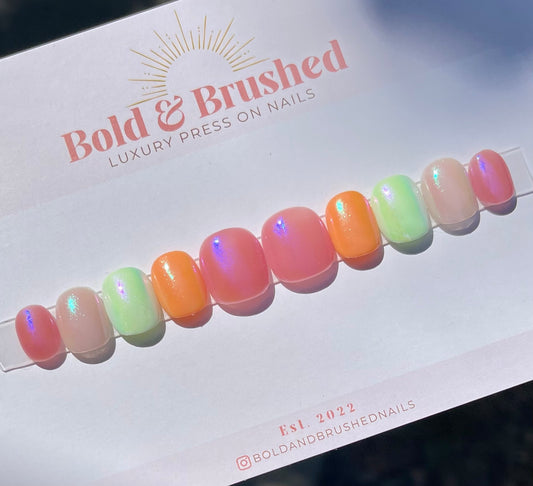 Sorbet Chrome Press On Nail Set
