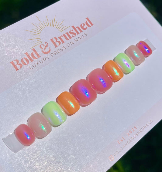 Sorbet Chrome Press On Nail Set