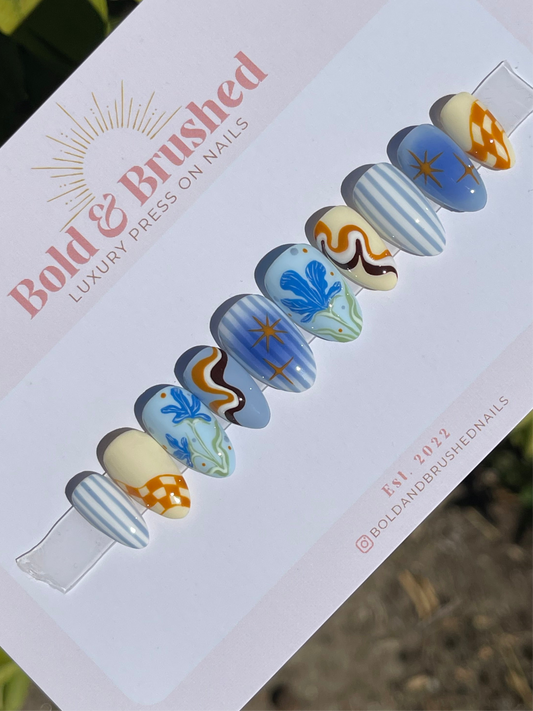 Retro Checkered Floral