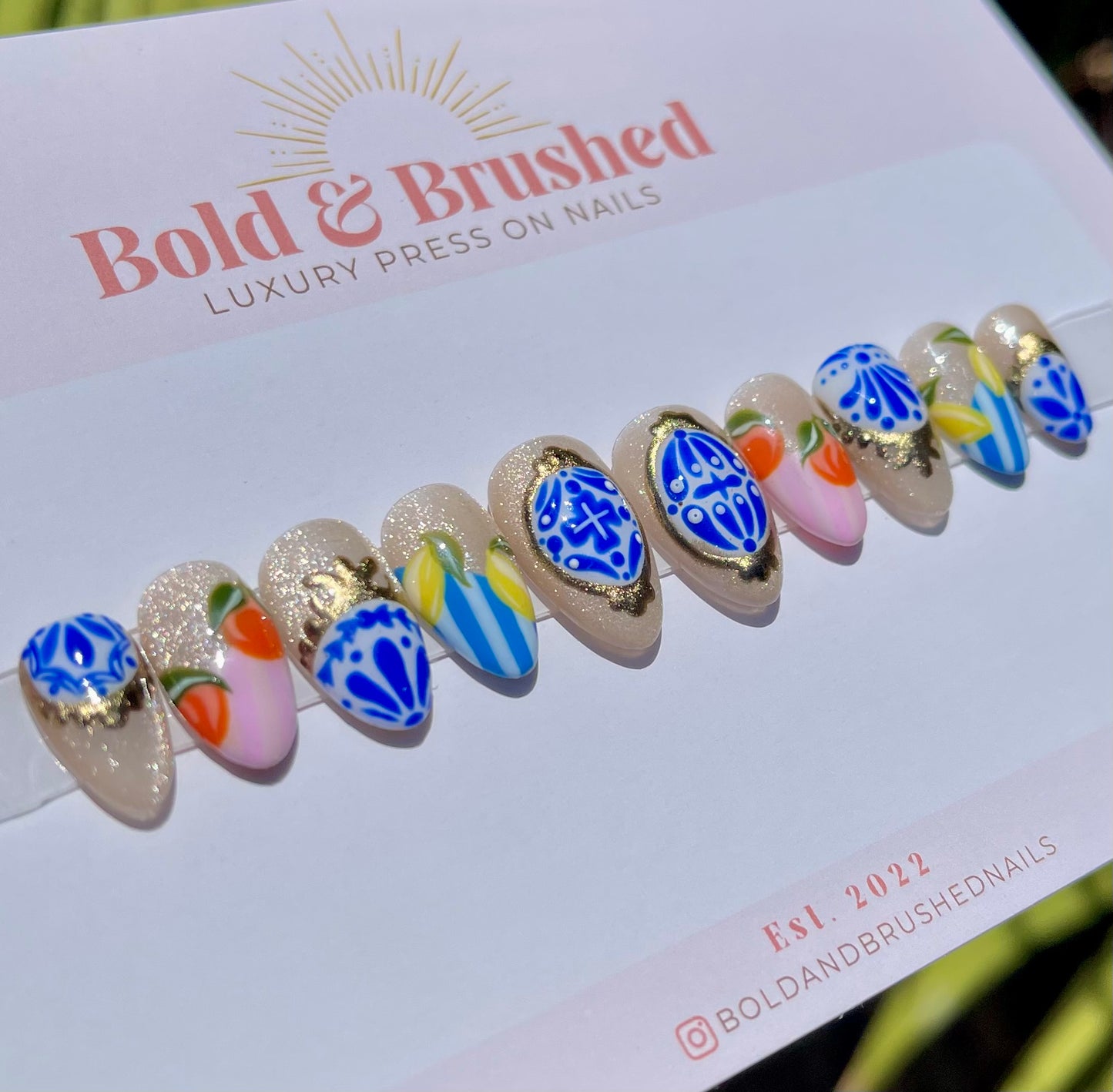 Fruity Italian Talavera Press On Nail Set