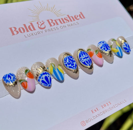 Fruity Italian Talavera Press On Nail Set