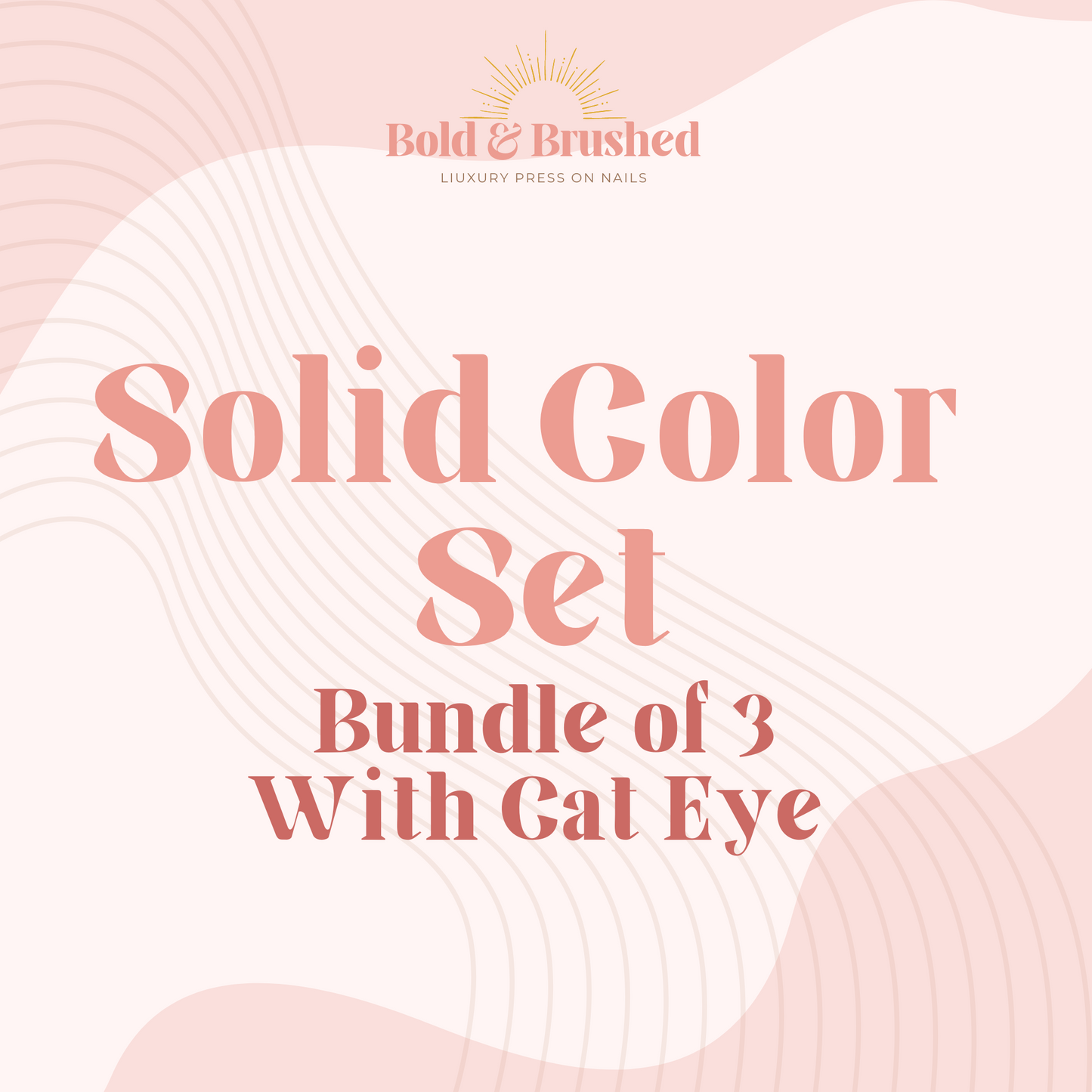 Solid Color Set with Cateye Bundle of 3