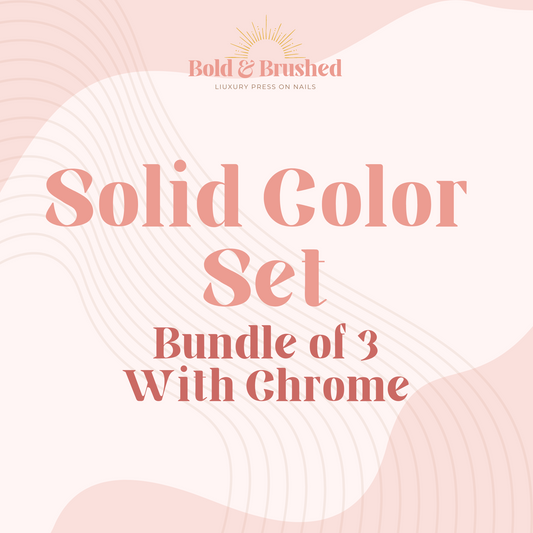 Solid Color Set with Chrome Bundle of 3